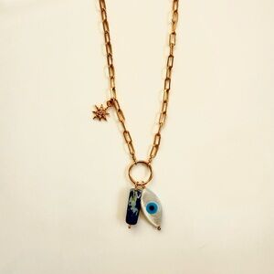 Gold Evil Eye Necklace